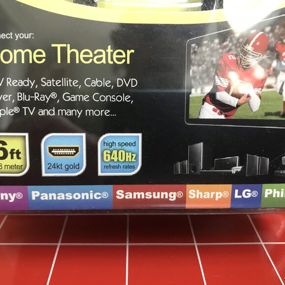 2 Blue Mesh Braided High Speed HDMI Cables - 6ft Each NEW - Picture 3 of 6